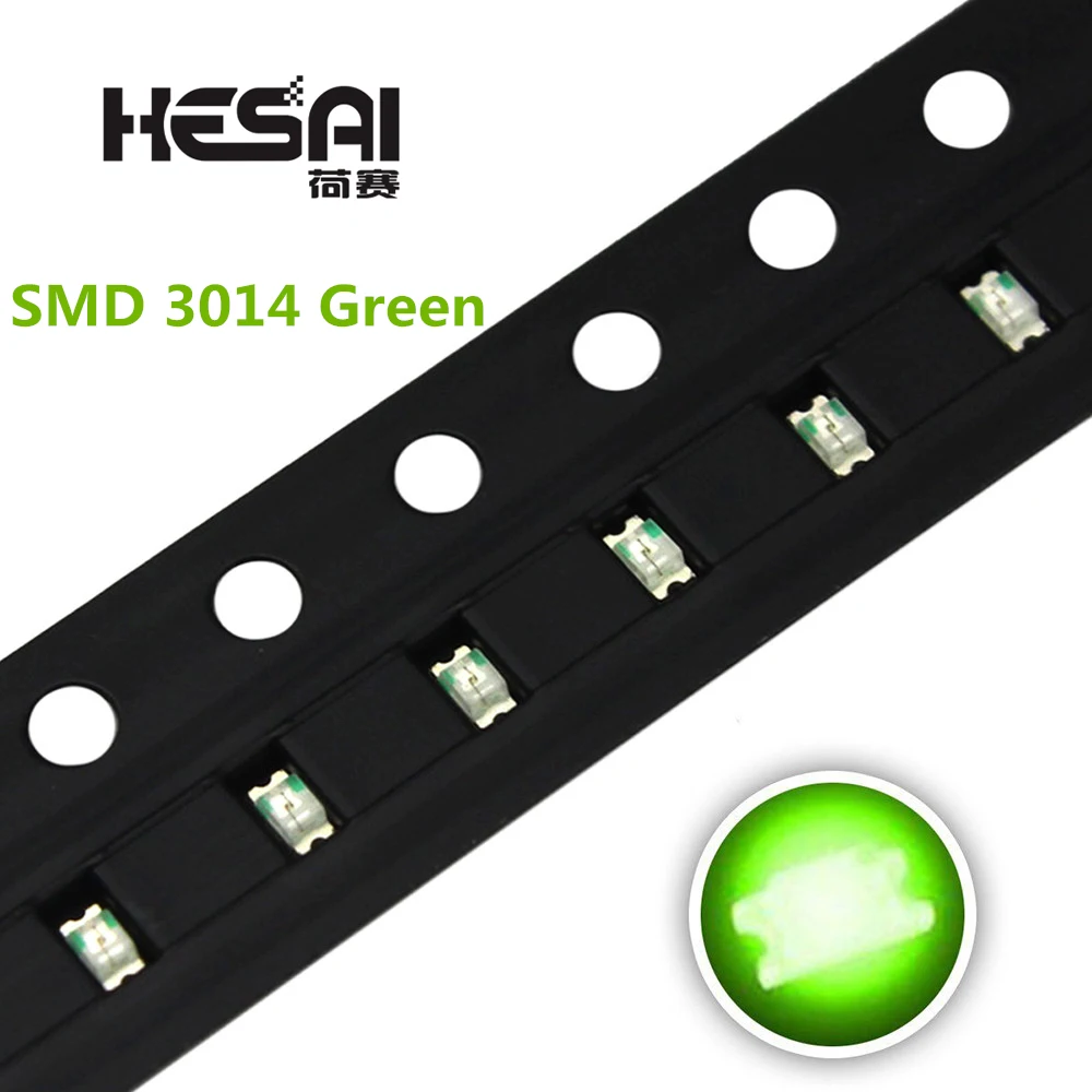 100 шт./лот 5 цветов 3014 SMD светодиодный супер яркий красный/зеленый/синий/желтый/белый прозрачный СВЕТОДИОДНЫЙ светильник