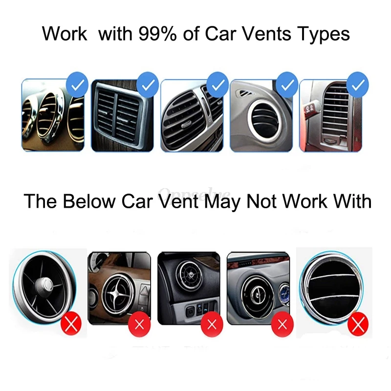 

Car Phone Holder for IPhone Xr 11 Pro Max 360 Degree Rotation Support Mobile Air Vent Mount Car Holder Mobile Phone Holder Stand