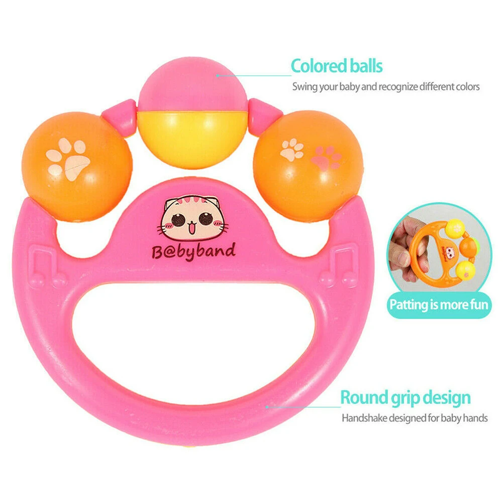 Барабан музыкальный для мальчиков и девочек набор из 6 инструментов детская