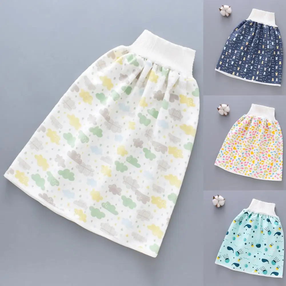

Diaper Skirt Toddler Cotton Diaper Skirt High Waist Breathable Waterproof Changing Pants Diapering Toilet Training
