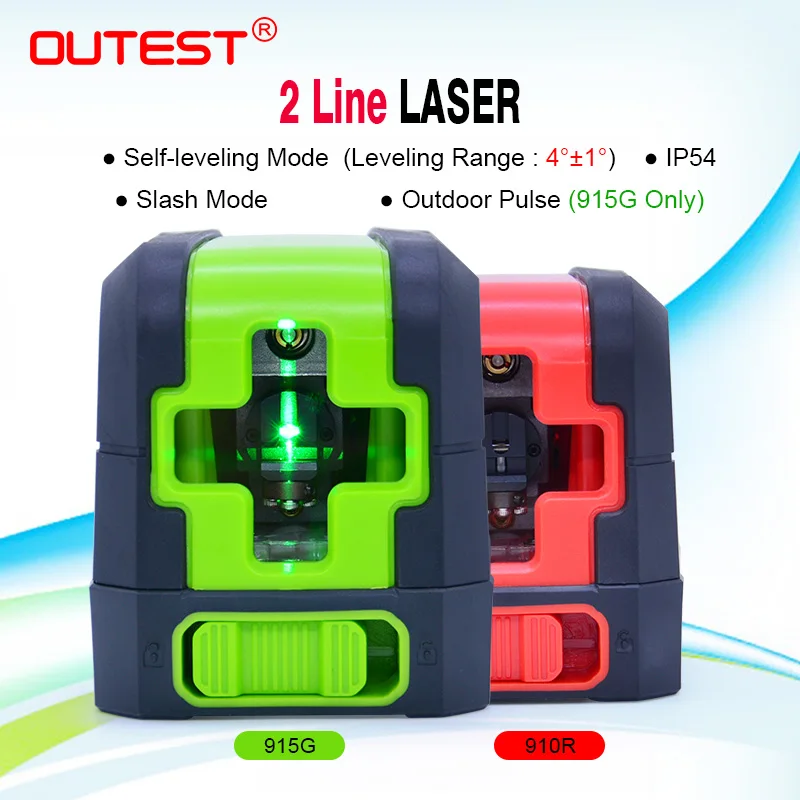 Лазерный уровень 910R 915 г красный/зеленый перекрестный лазер переключаемый
