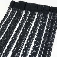 5 metersroll black lace fabric cotton embroidered trim diy sewing handmade craft ribbon materials