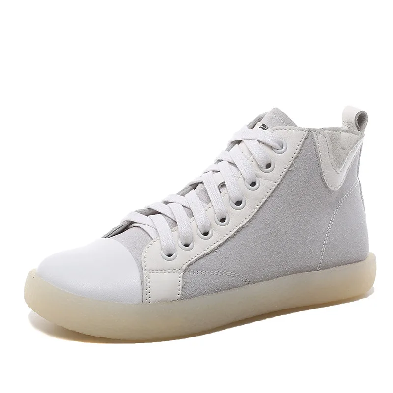 

YourSeason Ladies Lace Up Sewing Casual Shoes Zip Spring Autumn 2021 Handmade Concise Soft Ladies Genuine Leather Sneakers