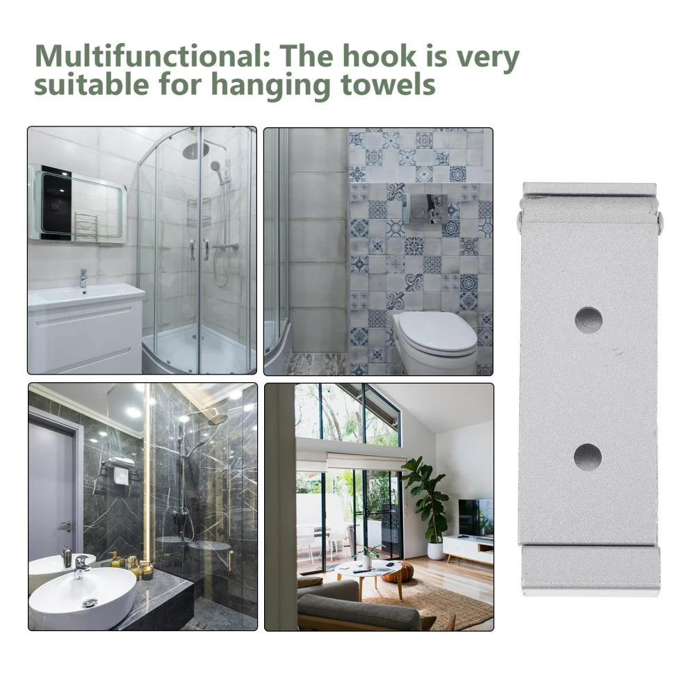 

5pcs Folding Bathroom Hook Aluminum Clothes Coat Robe Hanger Hooks with Glue