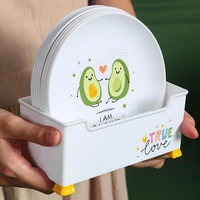 1 set stackable snack trays compact round versatile portable small food serving trays household supplies