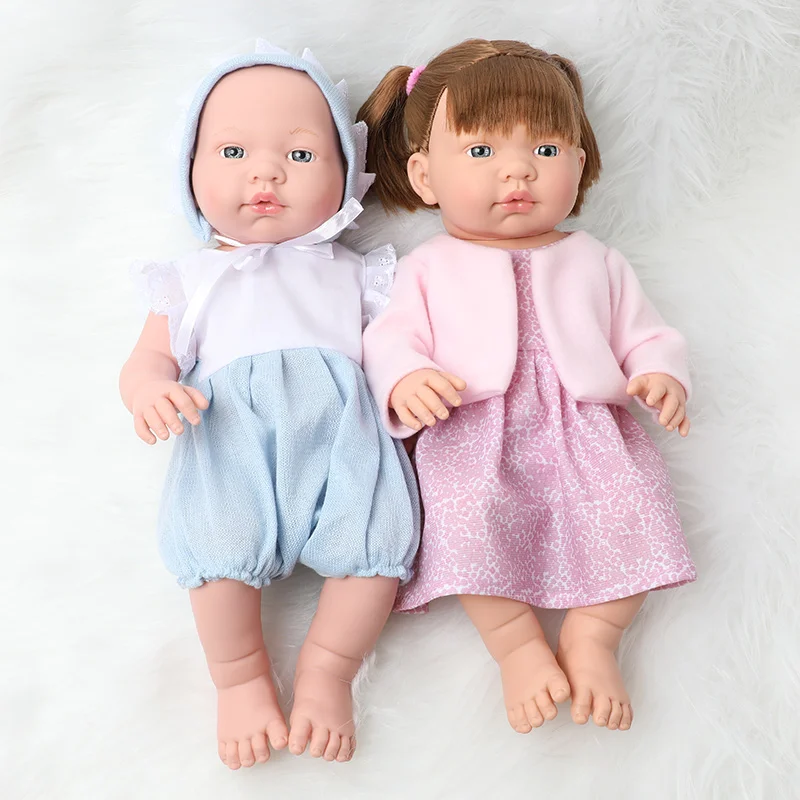 Кукла reborn из длинных волос 40 5 см Реалистичная Мягкая Силиконовая