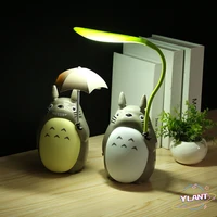 swt rechargeable table lamp led night light reading for kids gift home novelty lightings kawaii cartoon totoro lamp 3 choice