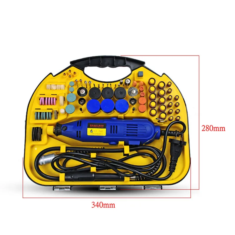 

211pcs/Set Electric AC 220V Rotary Mini Drill Grinder Engraver DIY Polisher Power Tools For Dremel Rotary Cutting Polish Tools