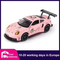 conusea 132 porsche 911 rsr sports car simulation alloy car model with pull back crafts decoration collection toys tool gift