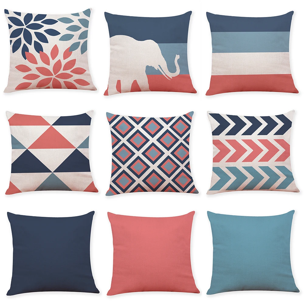 Форт надеемся 2020 Подушка Чехол 45*45 Home Decor Чехлы любовь в виде геометрических фигур