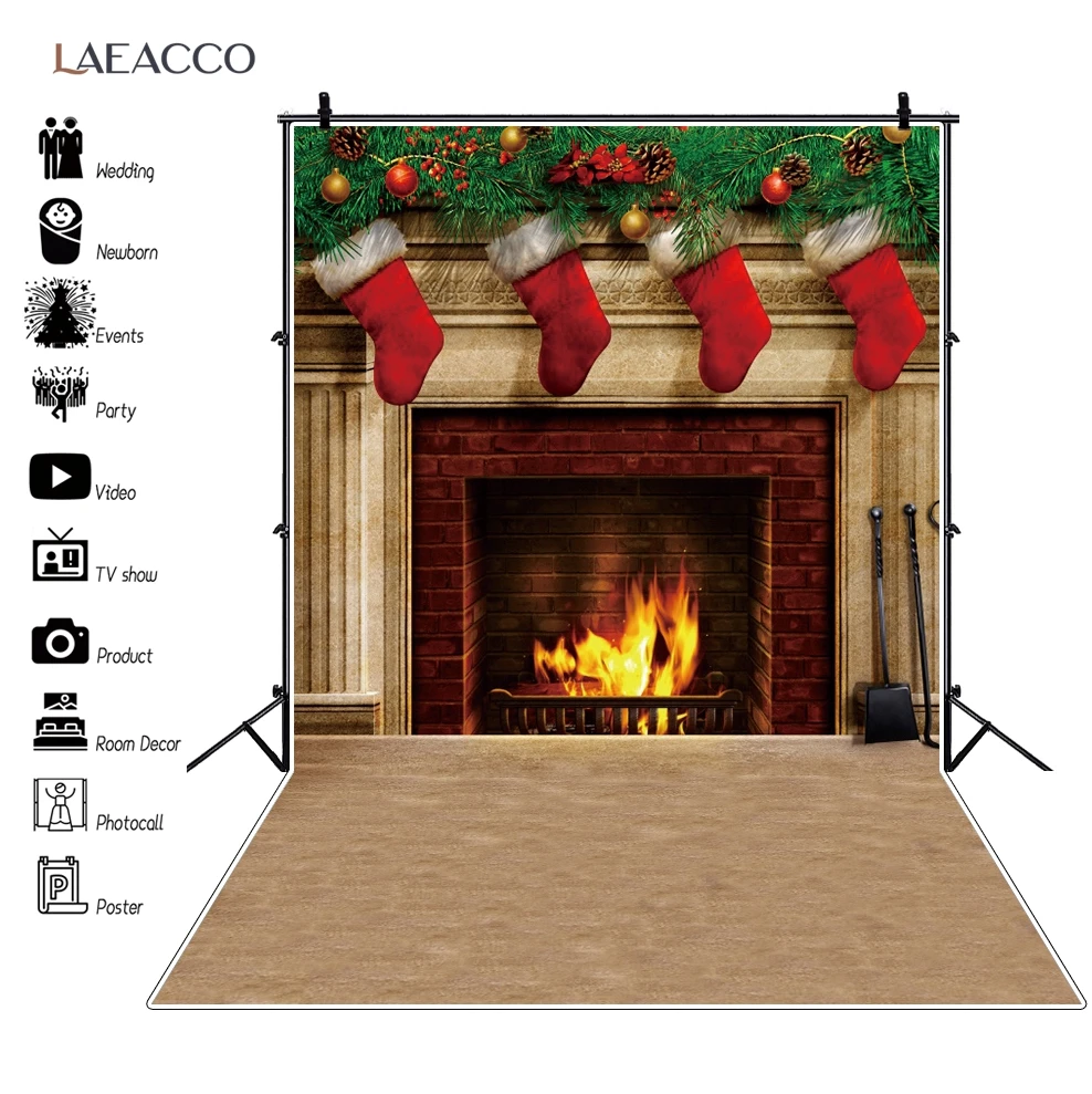 Laeacco Рождественские фоны фейерверк сосна пол комната интерьер фотосессия
