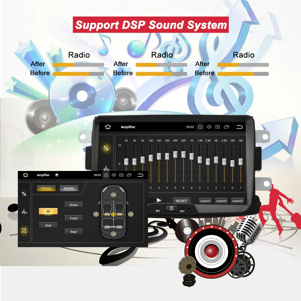 Автомобильный мультимедийный плеер Bonroad 8 дюймов Android 9 0 для Renault Duster Dacia 2012 2015