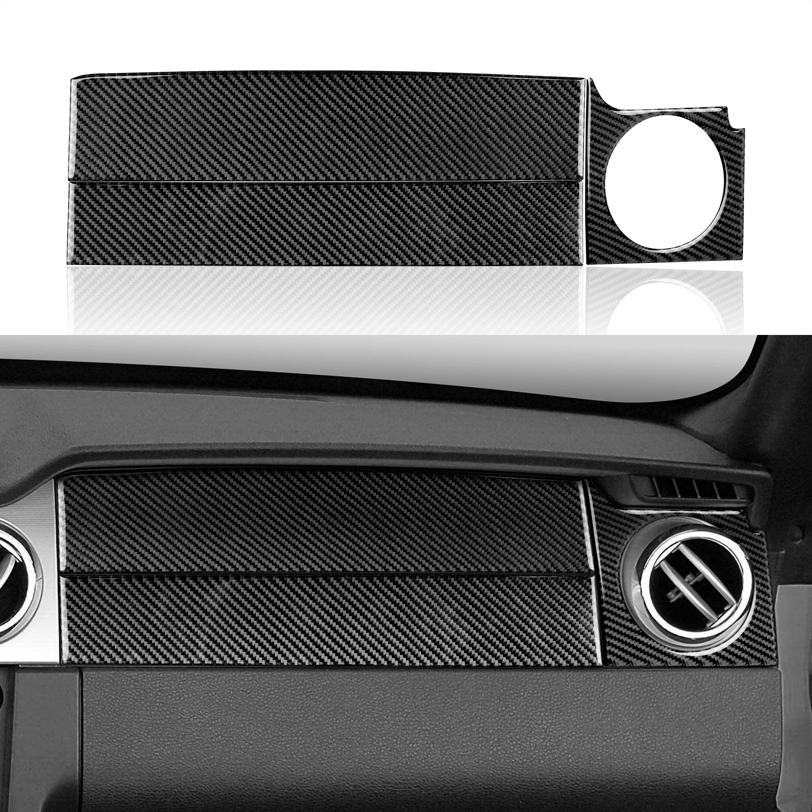 

Наклейки на панель вентиляционного отверстия автомобиля Copilot, внутренняя отделка из углеродного волокна для Ford Mustang GT 2005-2009 S197, аксессуары