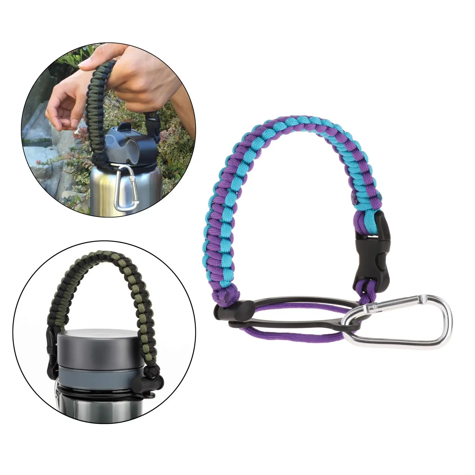 Портативный ремешок для ручки бутылки воды Paracord простых современных кемпингов и