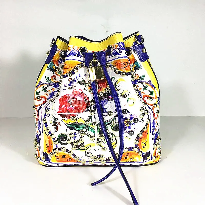 Женские дизайнерские сумки с цветочным принтом роскошная брендовая сумка мешок