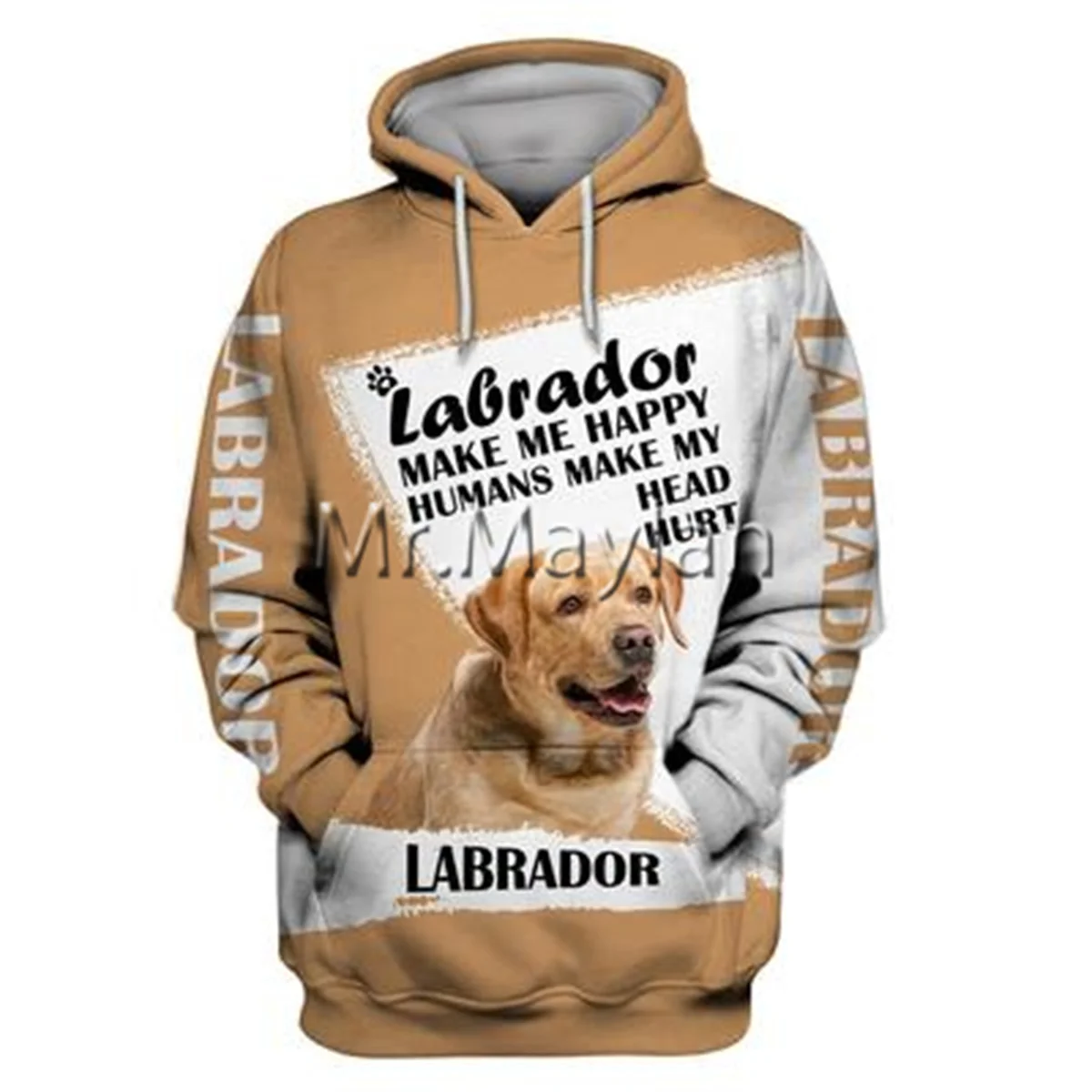 

Personality Fashion Animal Labrador Retriever 3D Printed Graphic Hoodie Men/Women Zip Hooded Streetwear Oversized Sweatshirt 222