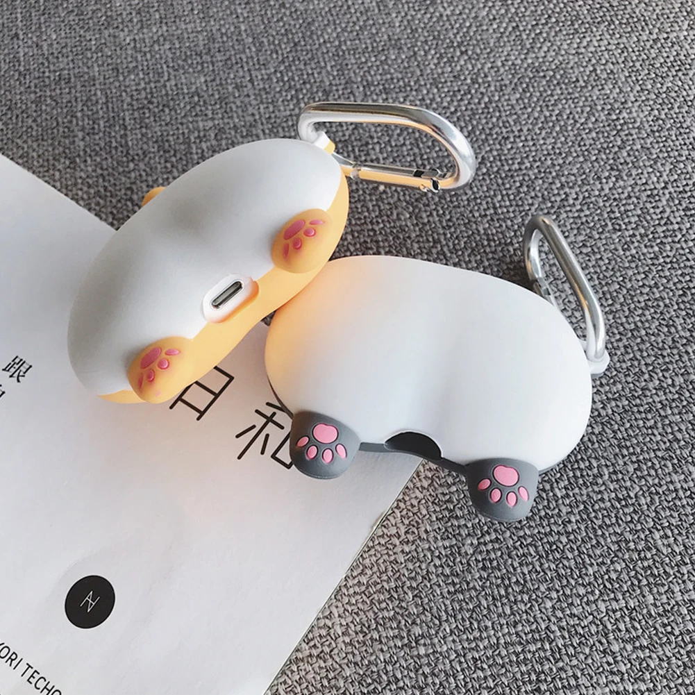 Милый 3D чехол для наушников Keji Ass AirPods 3 2 1 мягкий силиконовый мультяшный