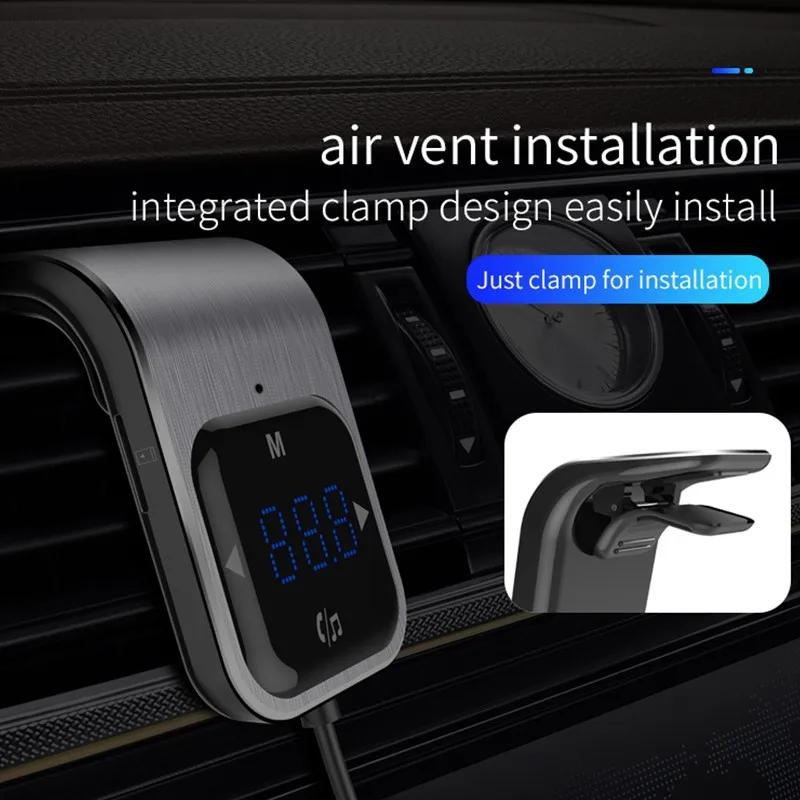 Автомобильный fm передатчик Aux модулятор Bluetooth громкая связь автомобильный аудио