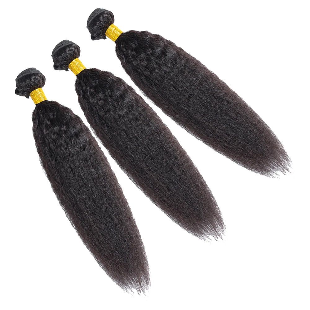 Кудрявые Прямые Натуральные кудрявые пучки волос индийские волосы яки прямые