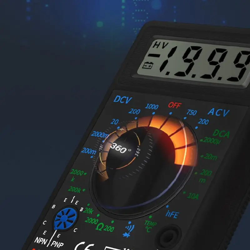 

DT838 Digital Multimeter Tester AC/DC Voltage Current Resistance Temp Test Meter 94PC