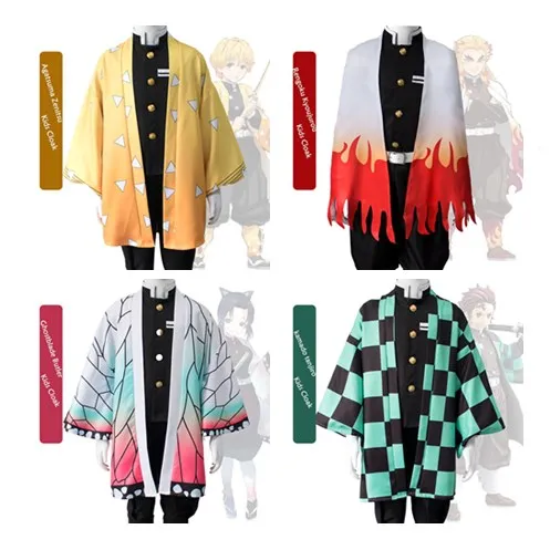 

Для детей по мотивам мультфильмов, Kimetsu без Yaiba демон убийца Косплэй плащ камадо Tanjirou Nezuko Zenitsu томилочка Kimetsu без Yaiba Косплэй кимоно