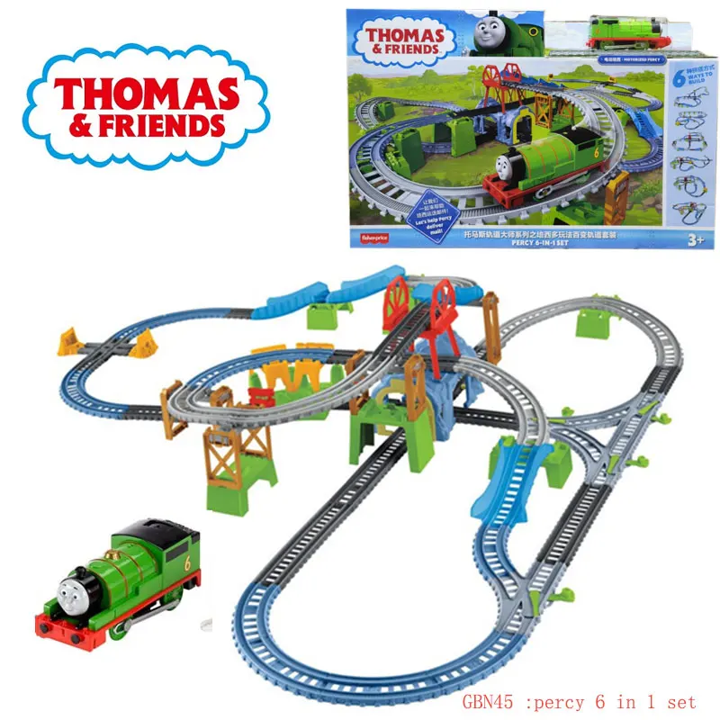

Thomas and Friends Percy 6 In 1 Set Diy Assembled Rail Electric Train Toy Set Boy Toy Children Christmas Gift GHK83
