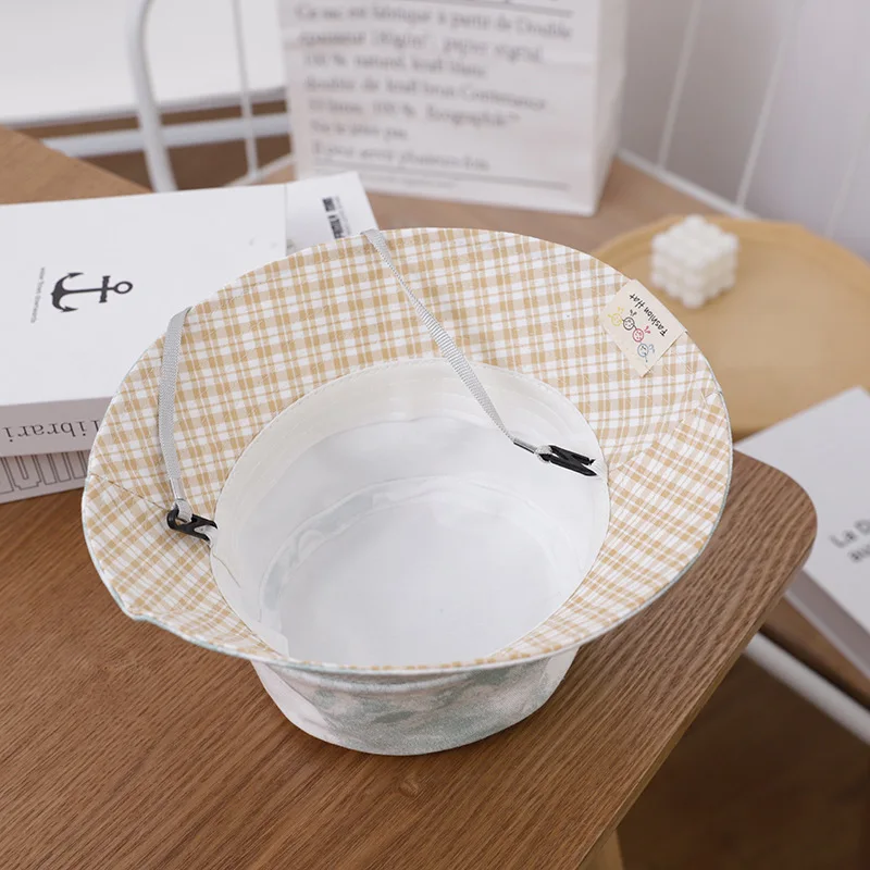 

Spring Summer Children Bucket Hats Fisherman Hat Boys Girls Fashion Tie-dye Printing Big Brim Cap Children Sunscreen Caps