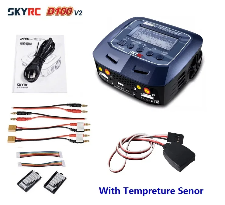 Интеллектуальное балансирующее зарядное устройство SKYRC D100 V2 Bluetooth 2x10 0 Вт с