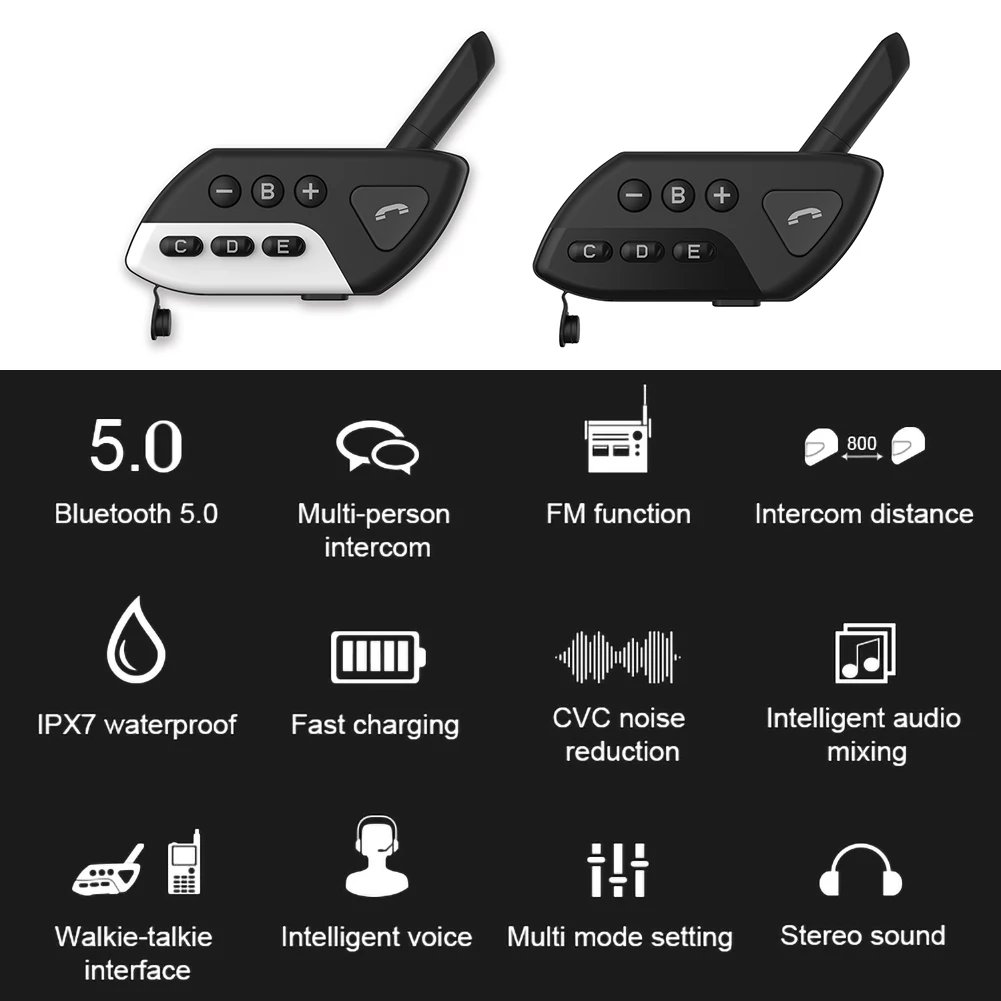 Мотоциклетный Интерком M7 Bluetooth-интерком для шлема FM MP3 | Автомобили и мотоциклы