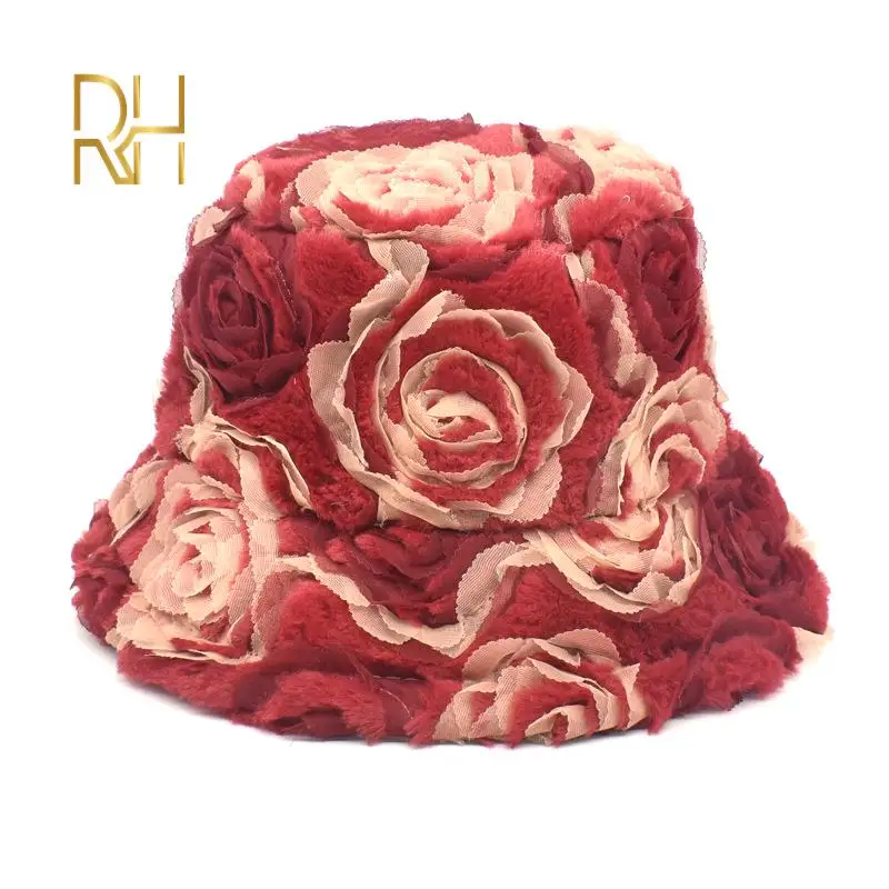 Теплая Бархатная Рыбацкая Кепка с надписью осенне зимняя Панама принтом Женская