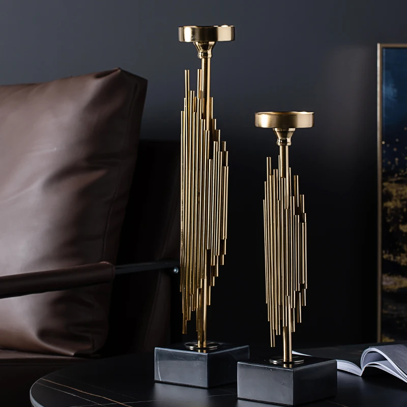 

Centerpiece Candle Holder Wedding Decorations Winter Gold Decoracion Para Mesa De Comedor Portavelas Home Decoration AB50ZT