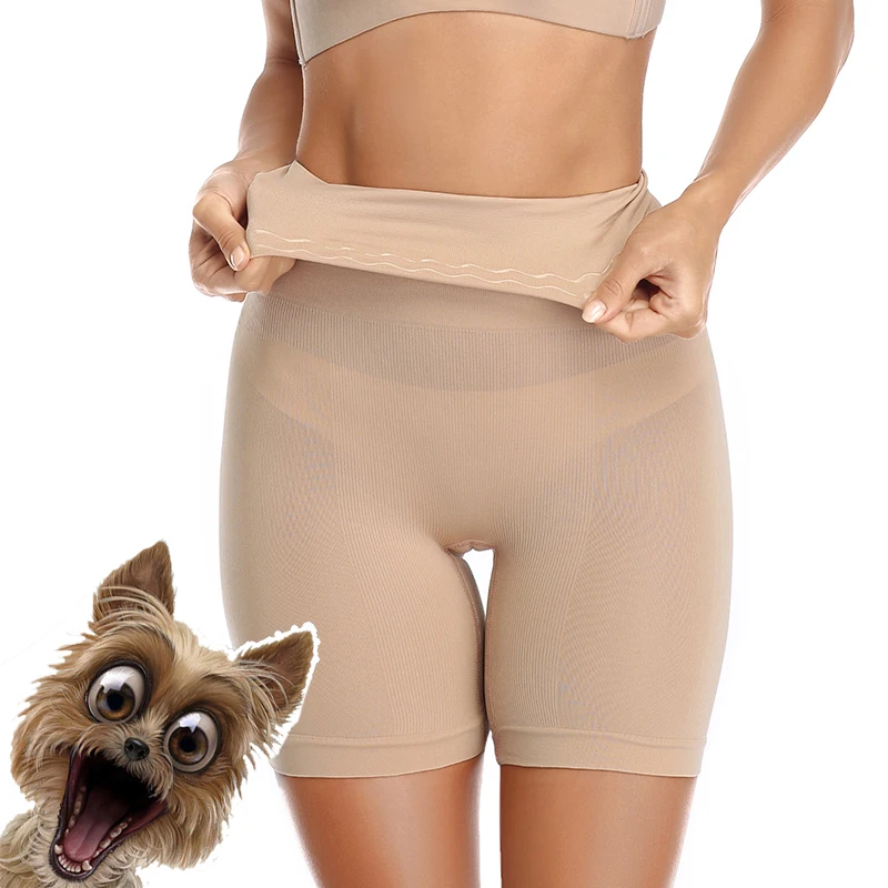 

2020 Womens High Waist Non-slip Shaper Shorts Large Plus Size Shapewear Underwear Trainer Slimming Pants Panties with Silicone