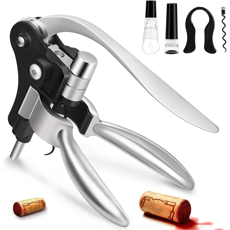 

Rabbit Wine Opener,Manual Opener Bottle Corkscrew Screwpull Levers Set Wine Bottle Opener,Wine Pourer Gift Set