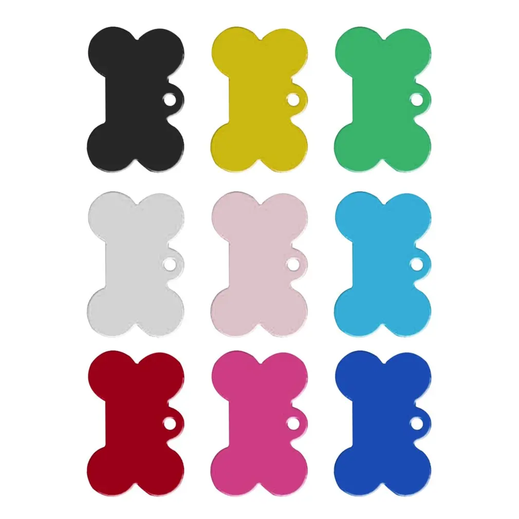 2 шт 38 мм алюминиевый сплав в форме косточки Для домашних животных Идентификация