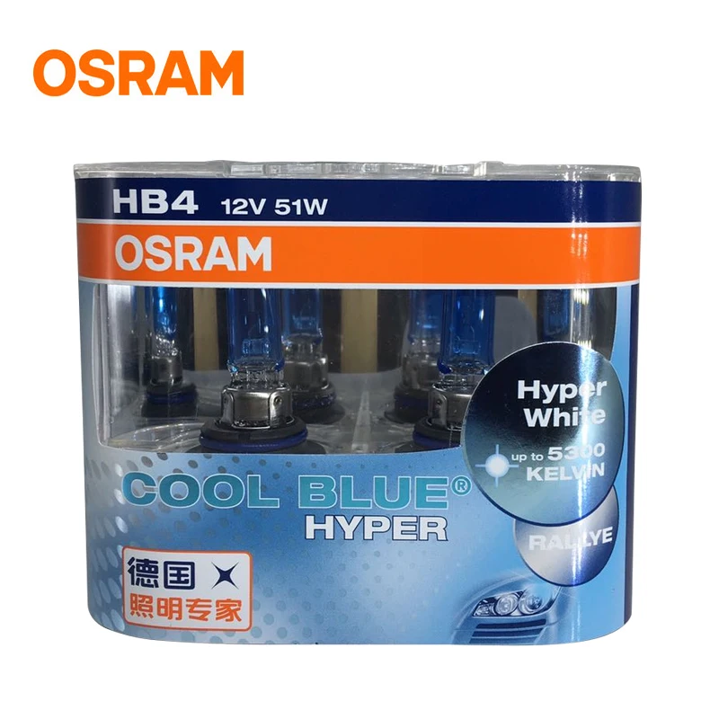 

OSRAM Cool Blue Hyper H1 H4 H7 H11 9005 HB3 9006 HB4 5300K Car Halogen Headlight Bulbs Fog Lamp White Light