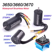 new 3650 3100kv3900kv4300kv5200kv 3660 3300kv3800kv 3670 2150kv2650kv waterproof brushless motor for 1 8 110 rc car