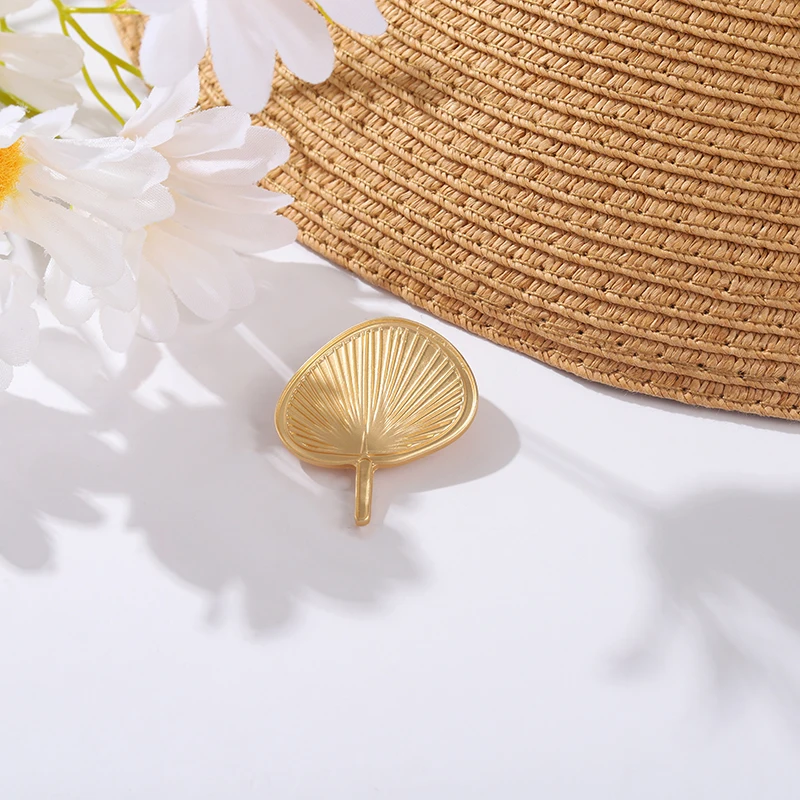 Fan Alloy Pin Creative Simple Gold lovely Brooch Lapel Cowboy Badge Bag Jewelry Gift Friends Custom Wholesale | Украшения и