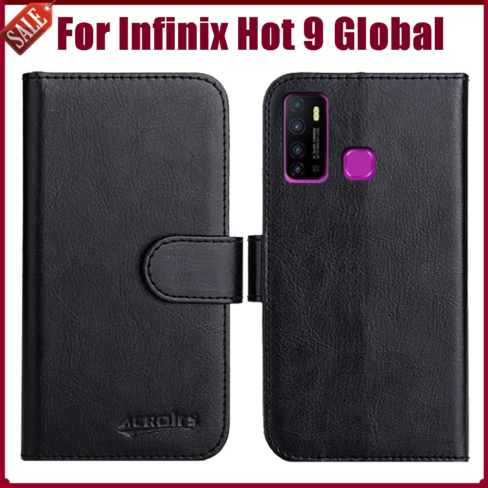

Лидер продаж! Чехол-книжка Infinix Hot 9 Global, Модный мягкий кожаный чехол 6,6 дюйма, 6 цветов, защитный чехол для Infinix Hot 9 Global