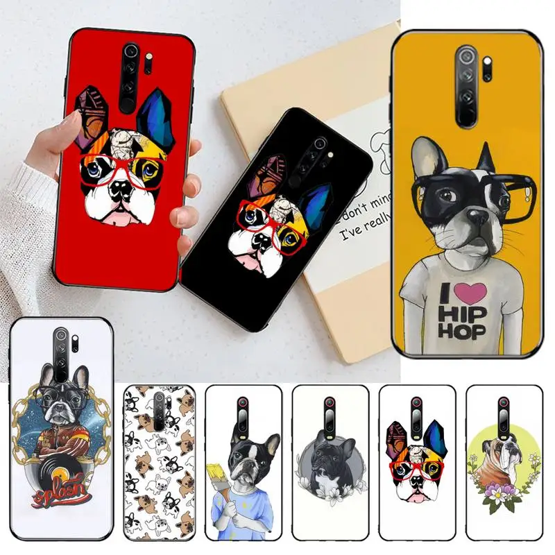 Мягкий резиновый Чехол PENGHUWAN из ТПУ с изображением французского бульдога для Redmi