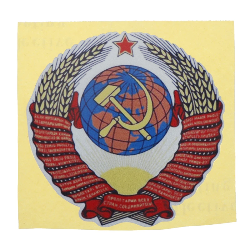 

1Pc Car 12cm*12cm Russia Ussr Flag Sticker PVC Auto Window Body Stikers Styling Vinyl Decal Car Exterior Decoration