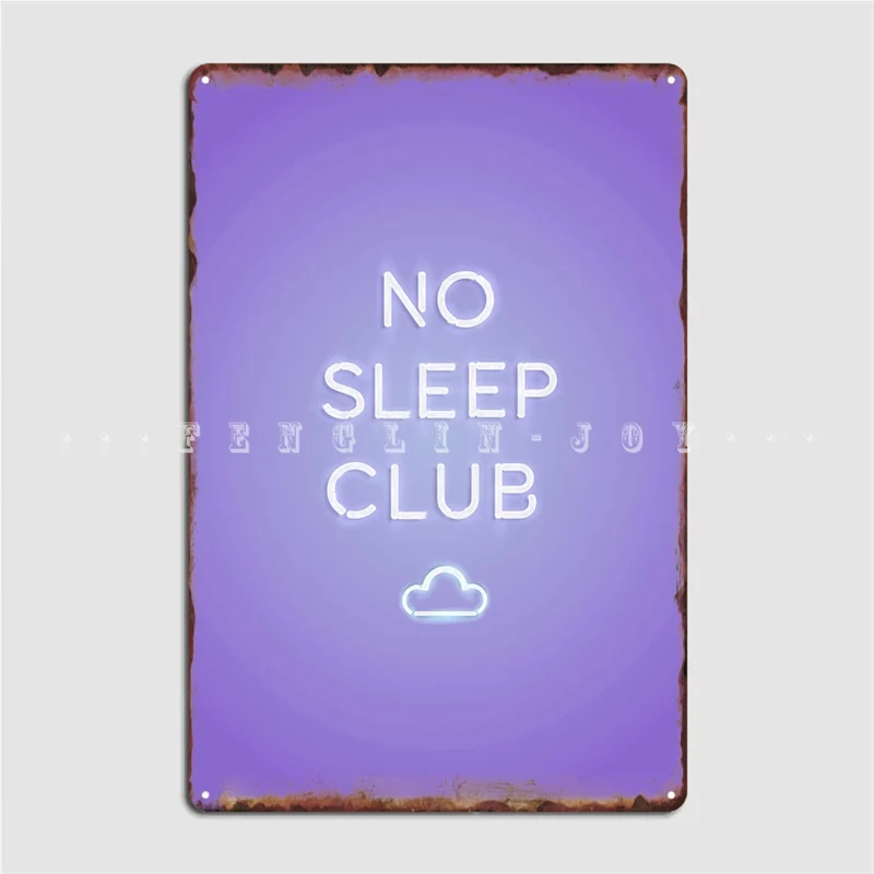 

Металлический плакат с надписью «No Sleep Club», винтажный постер для клуба, бара, кинотеатра, гаража