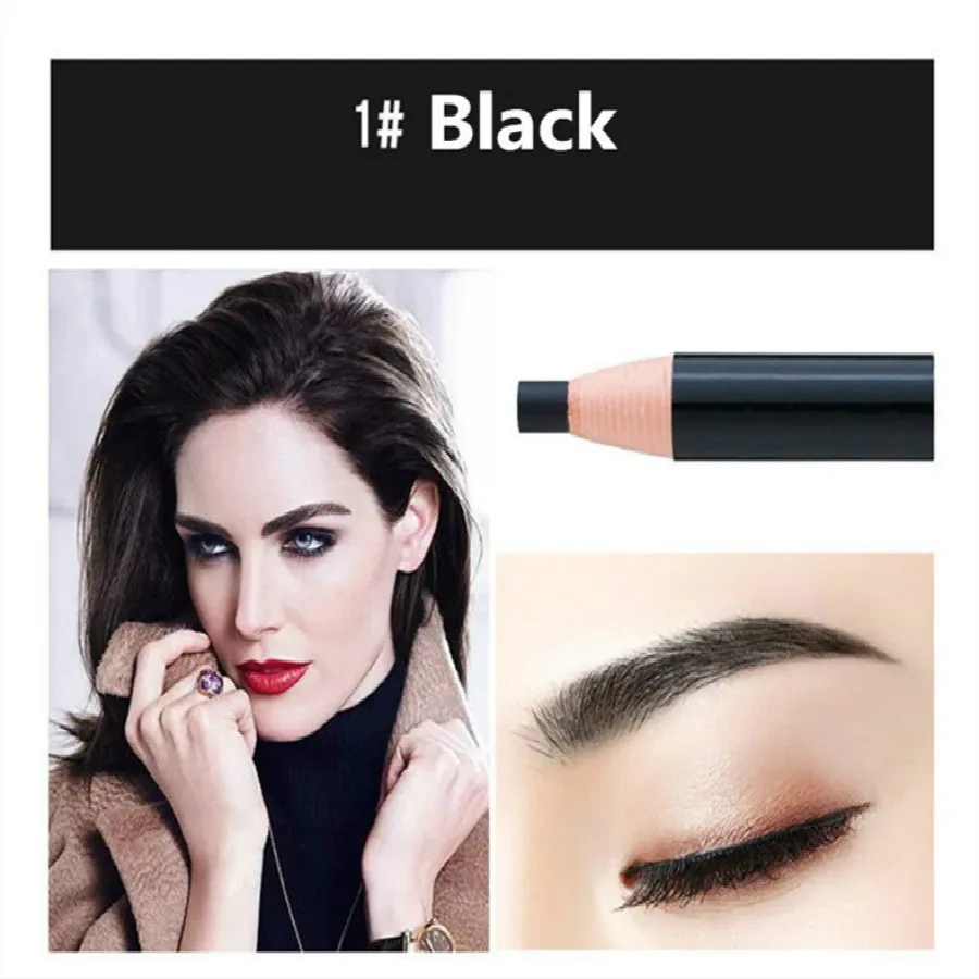 1 шт. модный сексуальный черный карандаш для бровей Стойкая подводка глаз