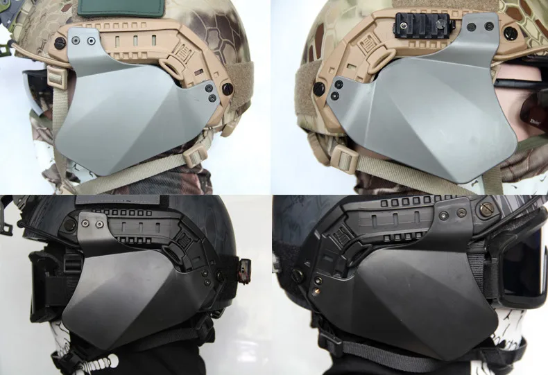 

Tactical helmet cover up armor side cover for fast mich helmet rail side