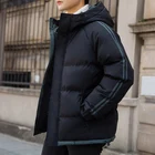 Мужское зимнее пальто ANSZKTN, утепленная куртка с бархатной хлопковой подкладкой, Корейская версия, трендовые зимние комбинезоны, красивая куртка с капюшоном