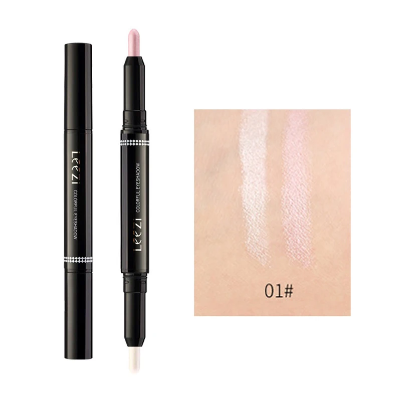 Двухглавый шелкопрядный карандаш для теней век косметический пигмент