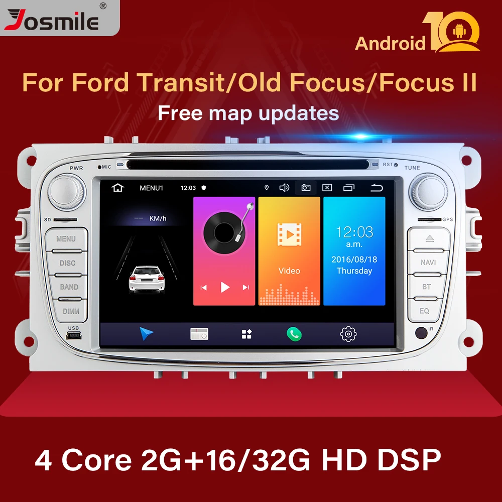 Автомагнитола IPS DSP 2 Din Android 10 0 для Ford Focus S-Max Mondeo MK4 Galaxy C-Max стерео GPS-навигация