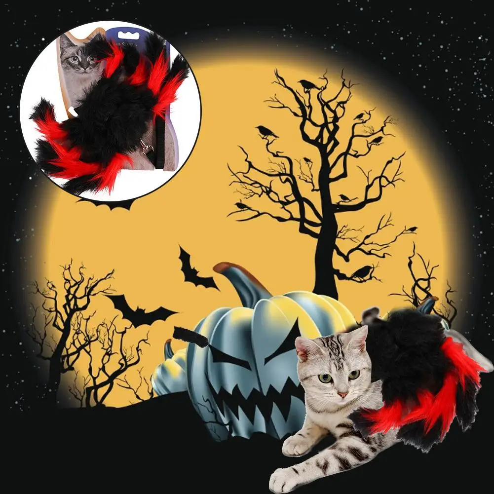Pet нейлоновая шлейка для кошек нагрудный ремень Паук кошка Хэллоуин Декоративный Косплей Костюм нагрудный ремень с поводком-пауком товары для кошек 20E