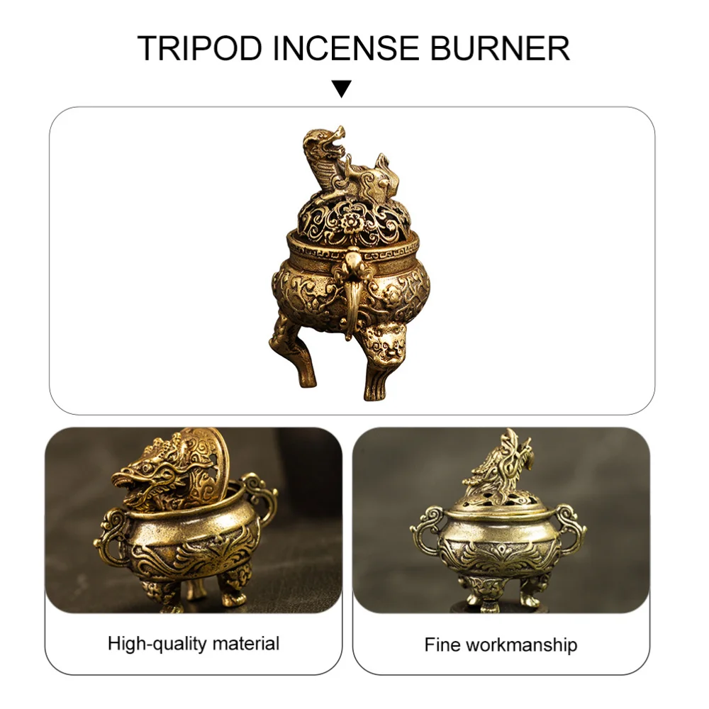 

1Pc Tripod Incense Burner Chinese Style Incense Burner Home Decoration
