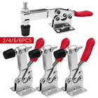 246 шт.компл. красный зажимное GH-201B 100 кг Quick Release инструмент горизонтальный Зажимы Ручной Новый Heavy Duty оснастки аксессуар