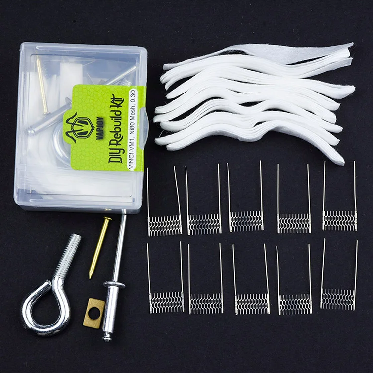 

Vapjoy Diy Rebuild Kit for Caliburn for RPM Triple Coil for Boost 0.4ohm for VINCI VM1 R1 Ni80 Mesh Coil 0.3ohm Pod Repair Tool